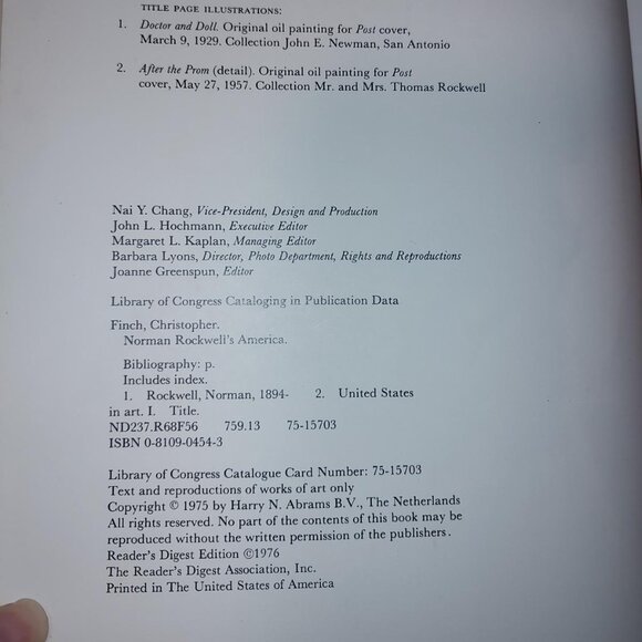 1975 Reader's Digest Norman Rockwell's America HC Book-Fair AS IS - Picture 3 of 11